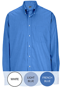 Men's Long Sleeve Pinpoint Oxford Shirt with Pocket