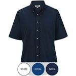Women's Short Sleeve Poplin Shirt with Pocket